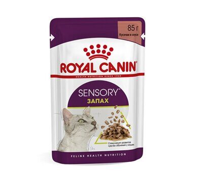 Влажный корм Royal Canin SENSORY (запах)  для привередливых  кошек кусочки в соусе  85 г